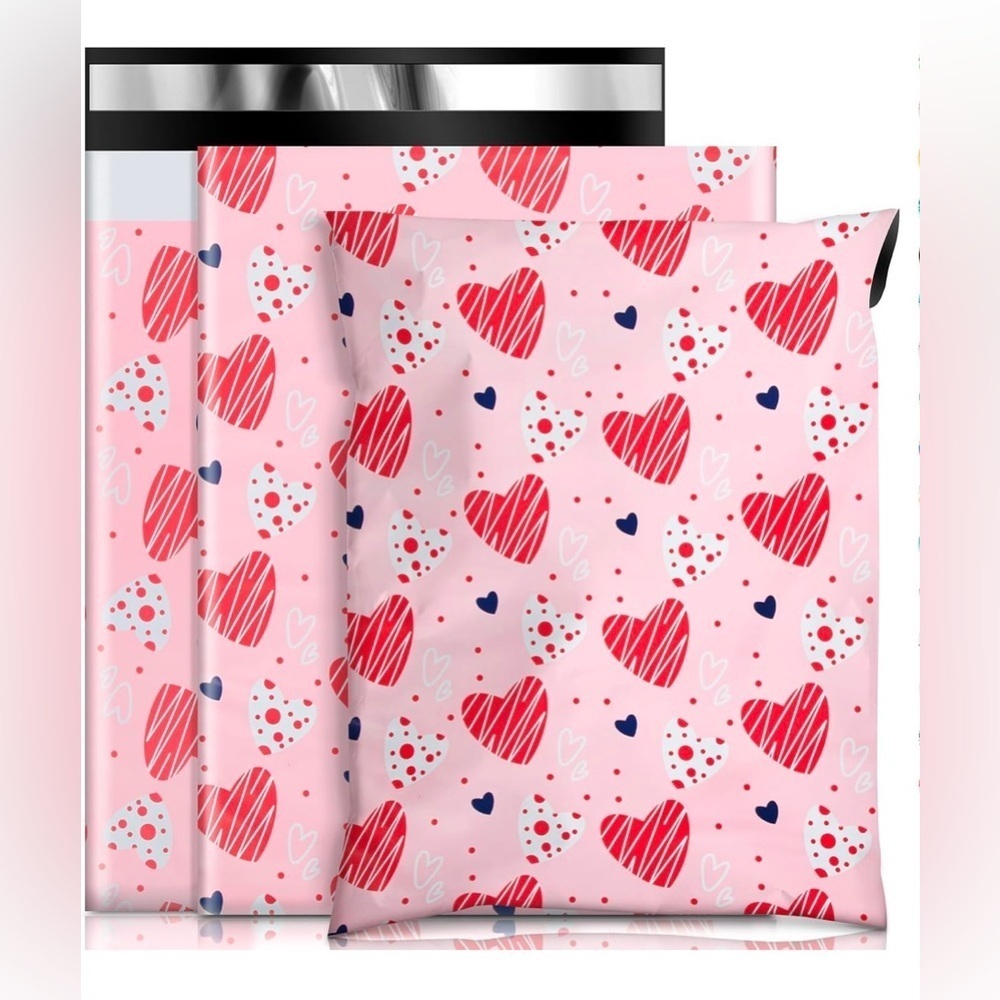 Heart polymailer bags 10x13in 10pc
